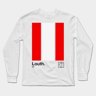 County Louth, Ireland - Retro Style Minimalist Poster Design Long Sleeve T-Shirt